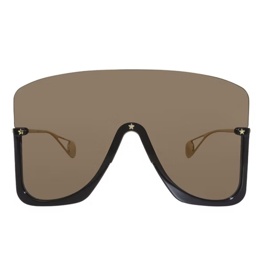 Gucci Black and Brown Oversized Sunglasses